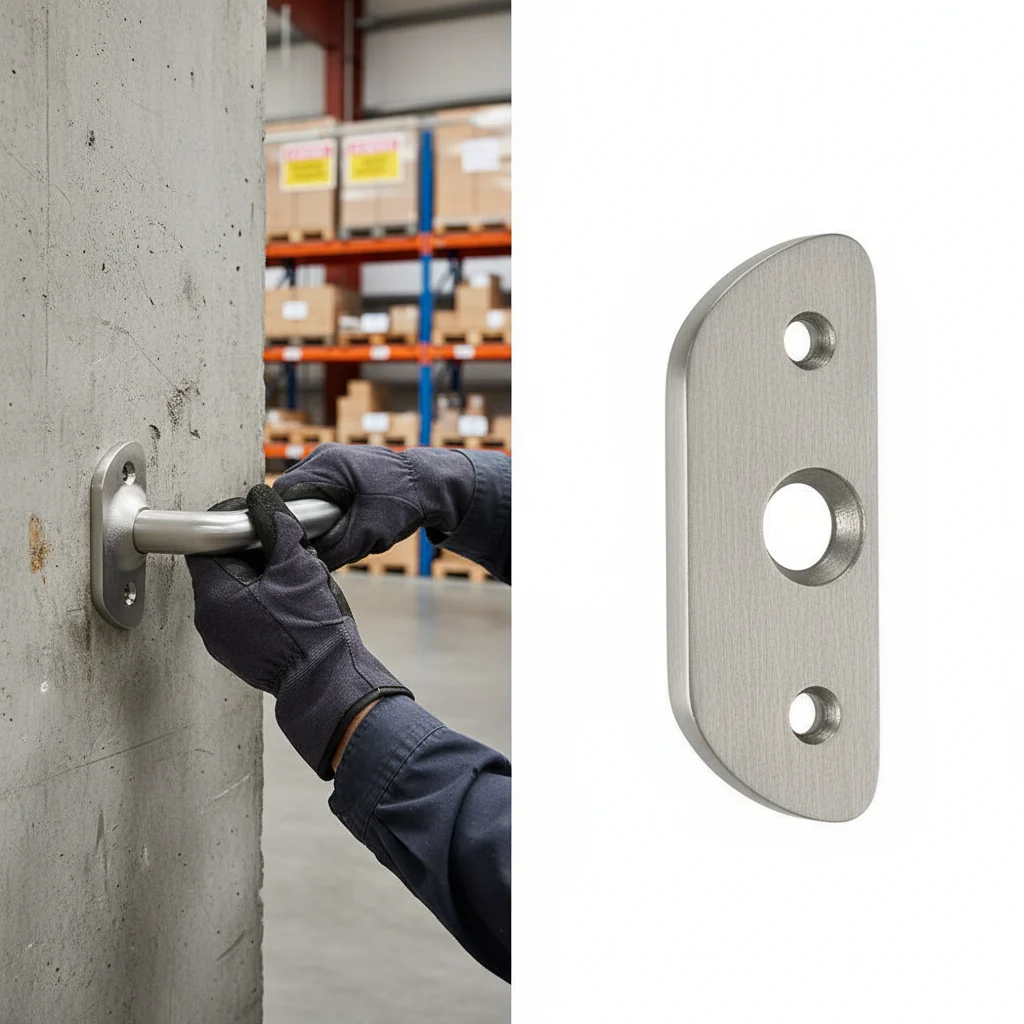 Premium 135 Degree Corner Handrail Support Plate for 42.4mm Tube - 316 Stainless Steel with Satin Finish