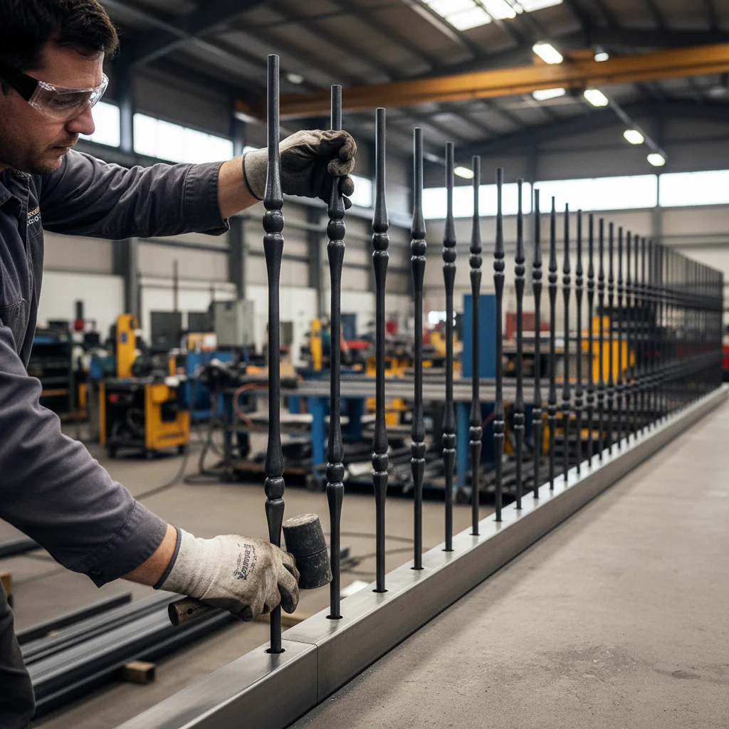 Premium 16mm Forged Double Picket Fencing - 1000mm Height for Durable Security - High-Quality Professional Grade for Industrial and Commercial Appl...