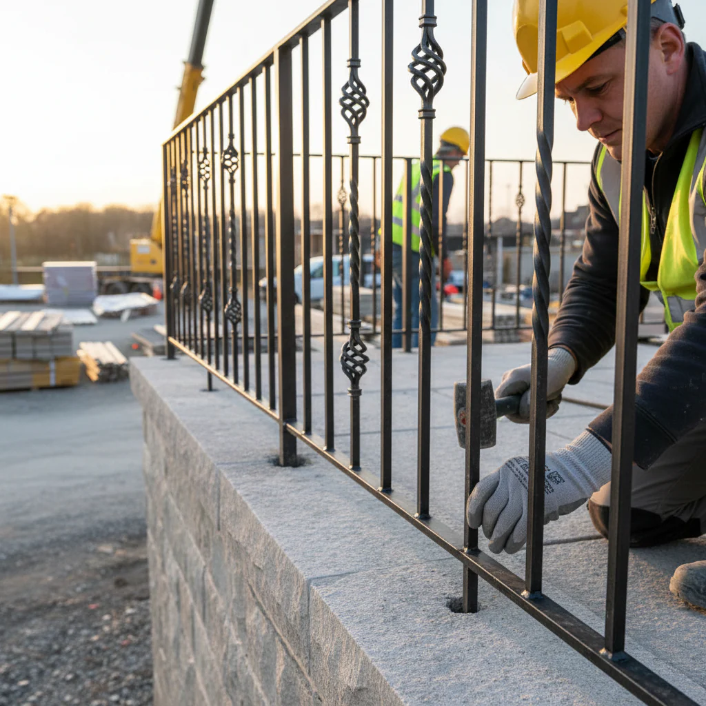 Premium 16mm Square Bar Picket Double Basket with Twist - 1000mm Height for Durable Fencing Solutions