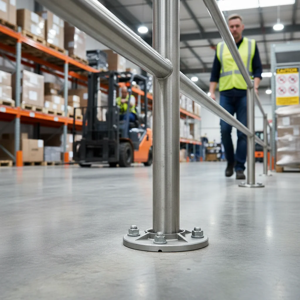 Premium 304 Post Base Plate 100mm Diameter for 42.4mm Tube Installation and Support - Image 2
