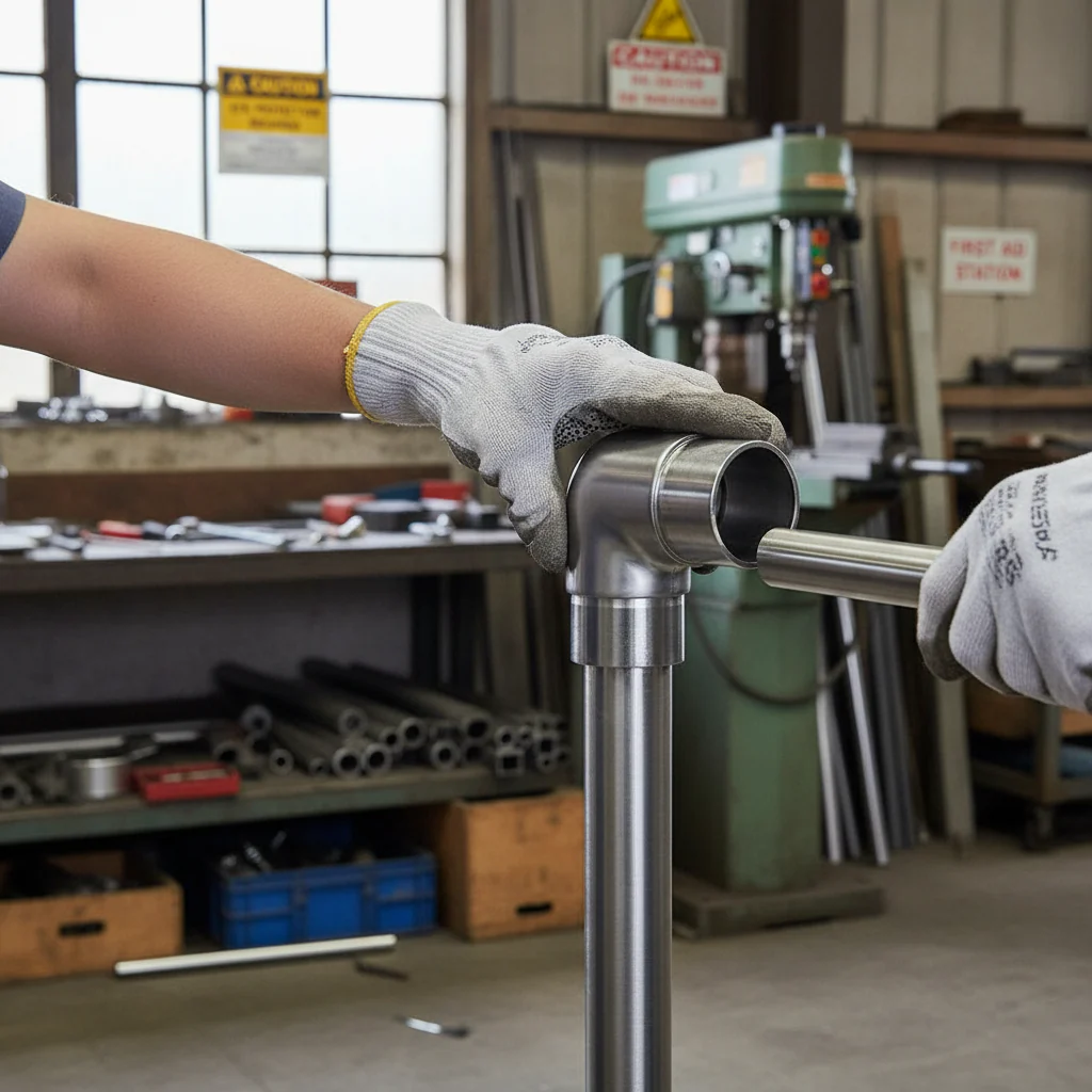 Premium 304 Stainless Steel 90 Degree Elbow Fitting for 48.3mm x 2mm Tube Connections