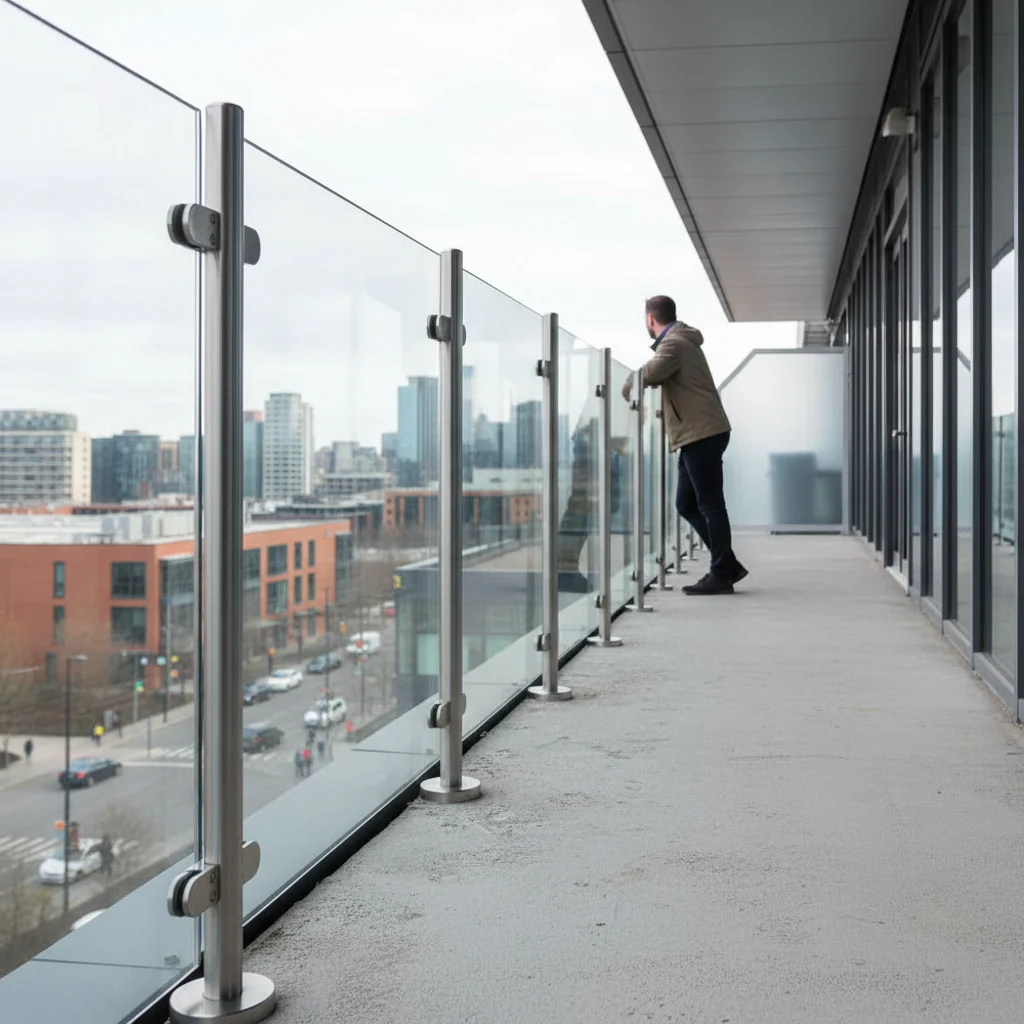 Premium 304 Stainless Steel Balustrade Mid Post with 42.4mm Diameter and End Cap for Structural Support - Image 2
