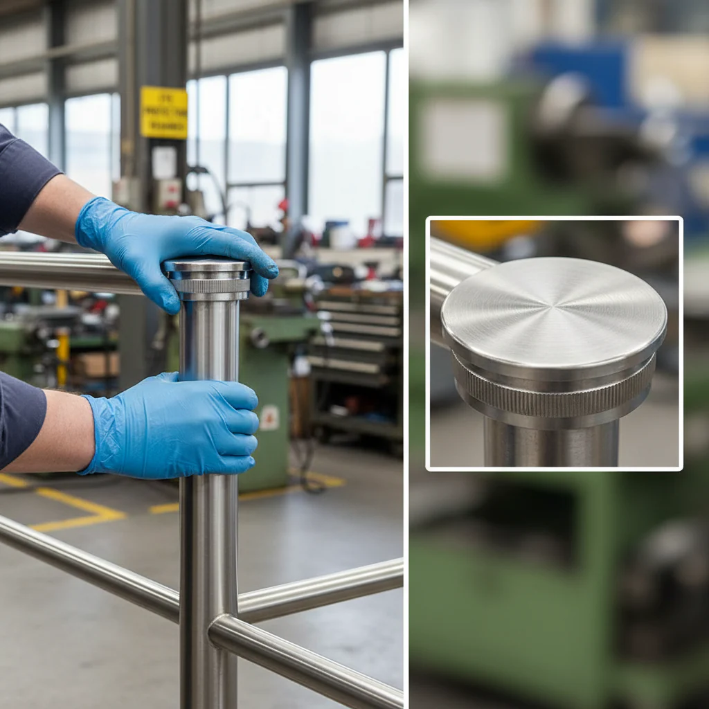 Premium 304 Stainless Steel Flat End Cap for 48.3mm x 2.6mm Tubing - Durable and Reliable Closure Solution