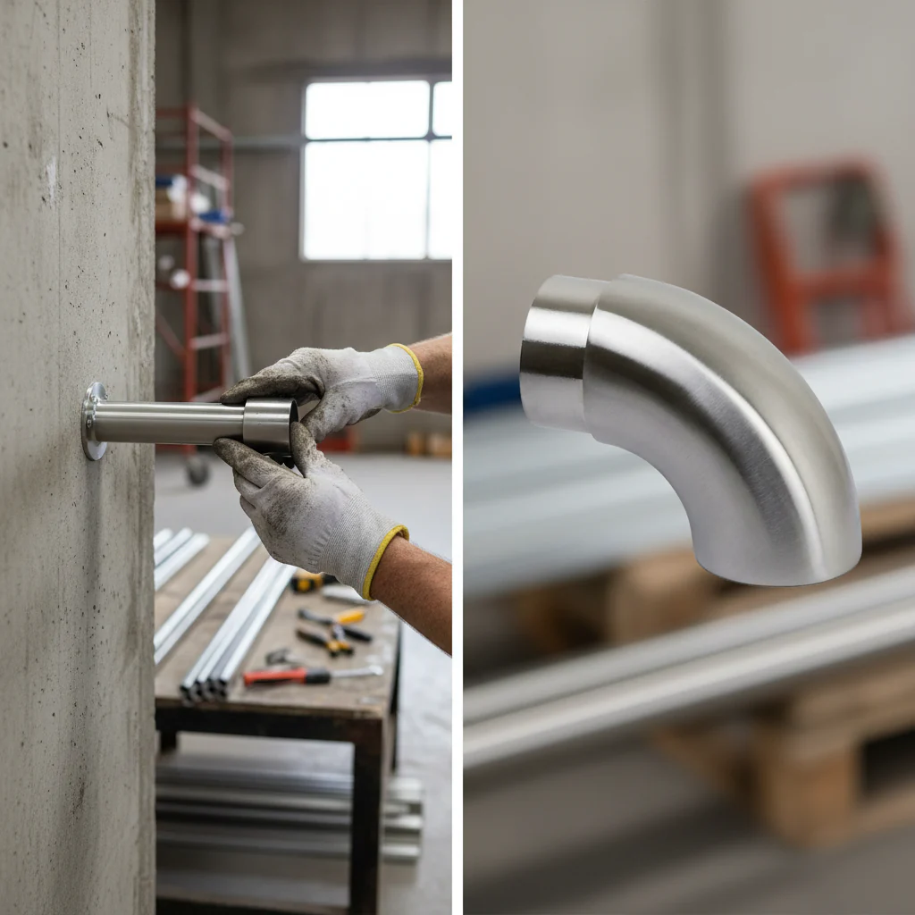Premium 304 Stainless Steel Handrail End for 48.3mm x 2mm Tube, Durable and Corrosion-Resistant