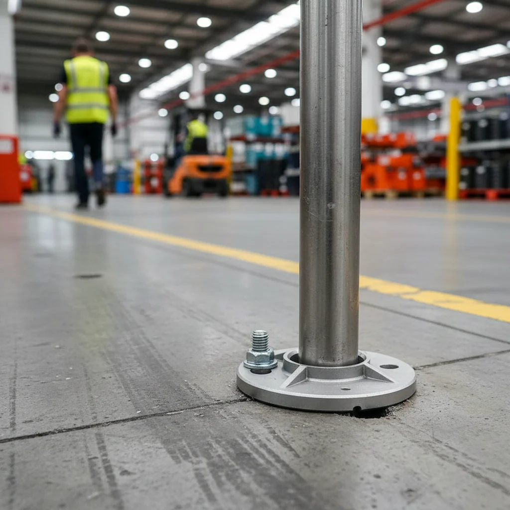 Premium 304 Stainless Steel Post Base Plate 100mm Diameter for 48.3mm Tube Applications - Image 2