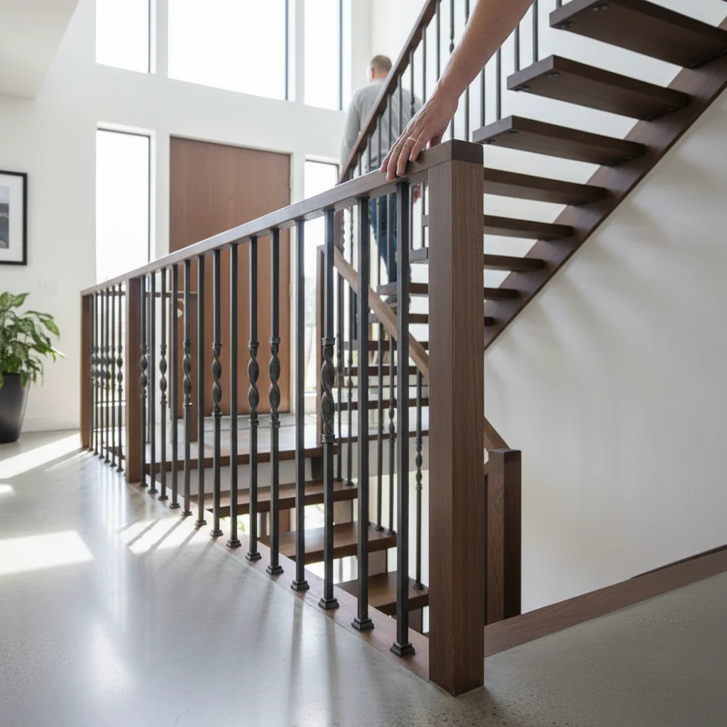 Premium 30mm Plain Bar Newel Post 1100mm - Durable and Stylish for Staircase Design - Image 2