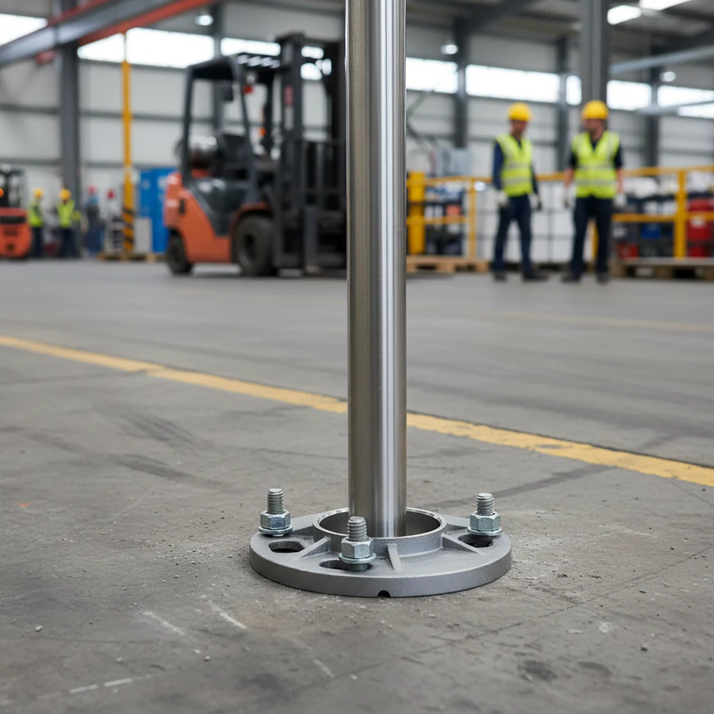 Premium 316 Stainless Steel Post Base Plate 100mm Diameter for 48.3mm Tube with Slotted Holes for Easy Adjustment - Image 2
