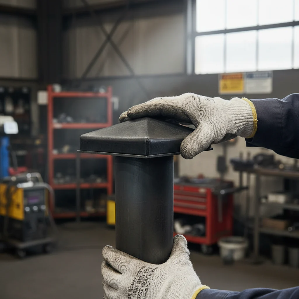 Premium 70mm Tube Top with Flange for 70 x 70mm Box Section - Durable and Versatile Connection Solution