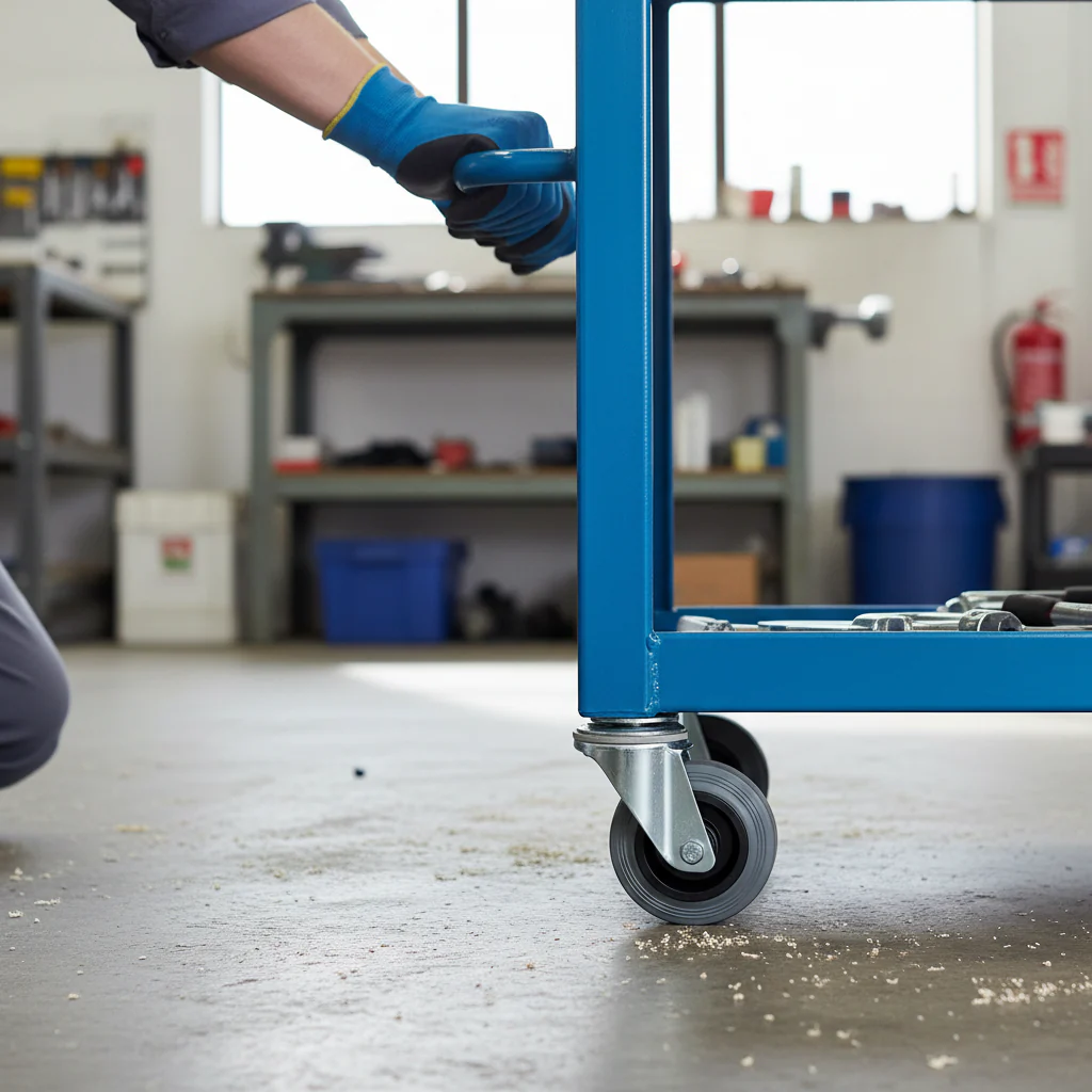 Premium 75kg Rated Swivel Castor Wheel with 100mm Diameter for 33.7mm Tube - Durable Polypropylene and Rubber Tread
