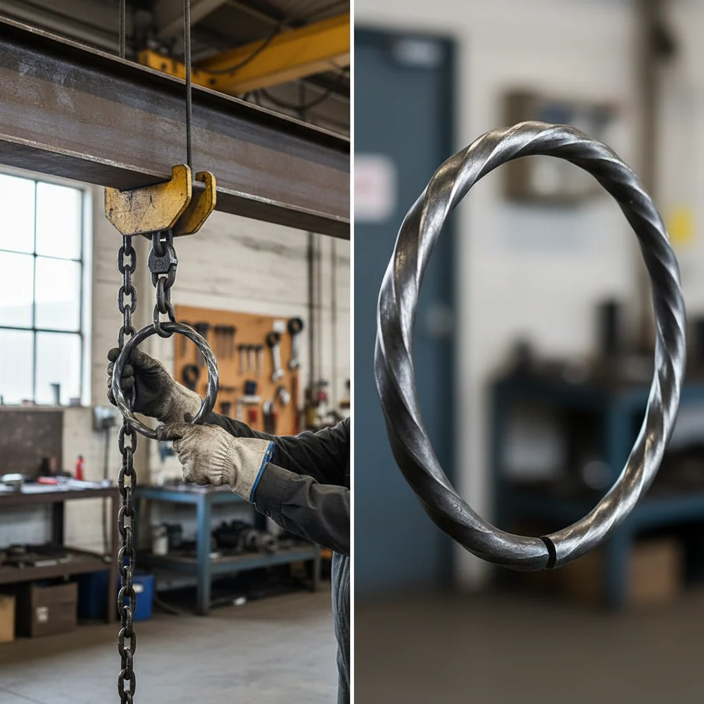 Premium 75mm Diameter Ring with 6mm Twisted Bar for Heavy-Duty Applications - High-Quality Professional Grade for Industrial and Commercial Applica...