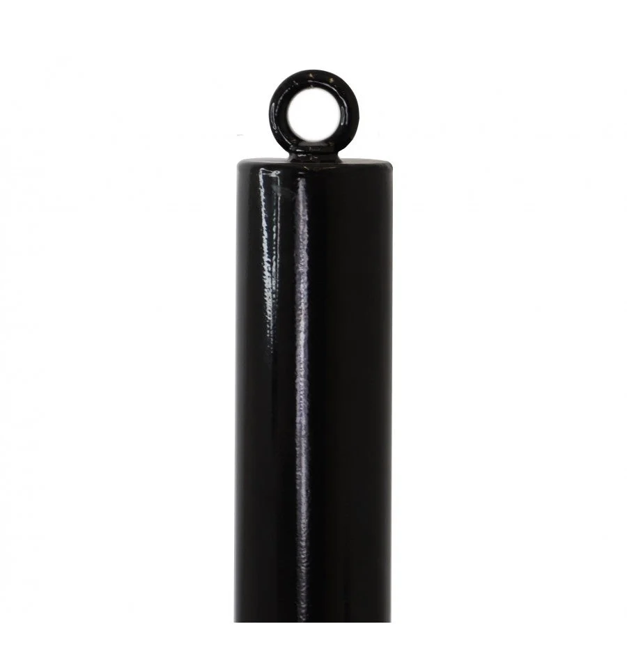 76 mm Black & Yellow Fold-Down Parking Post – Integral Lock, Top-Eyelet for Chain, Bolt-Down Base - Image 7