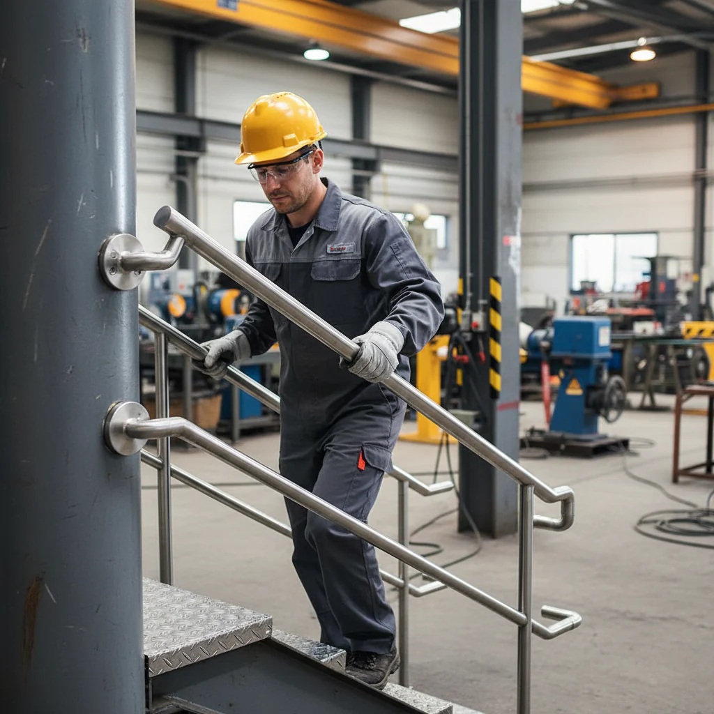 Premium 90 Degree Tube to Tube Handrail Support for 48.3mm x 2.6mm Tubing - High-Quality Professional Grade for Industrial and Commercial Applications - Image 2