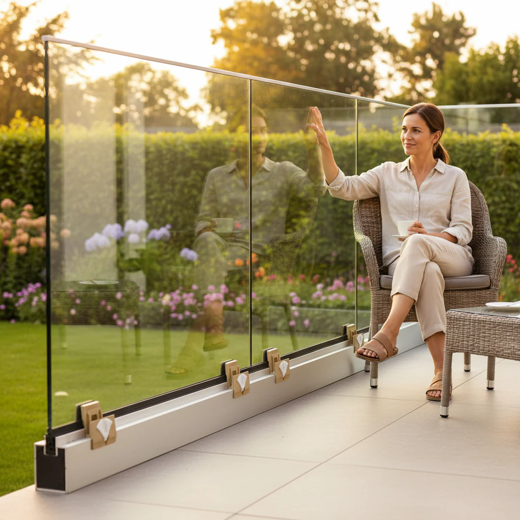 Premium Adjustable Aluminium Channel Glass Kit for 17.52mm Glass with Easy Adjustment System - 5000mm Length