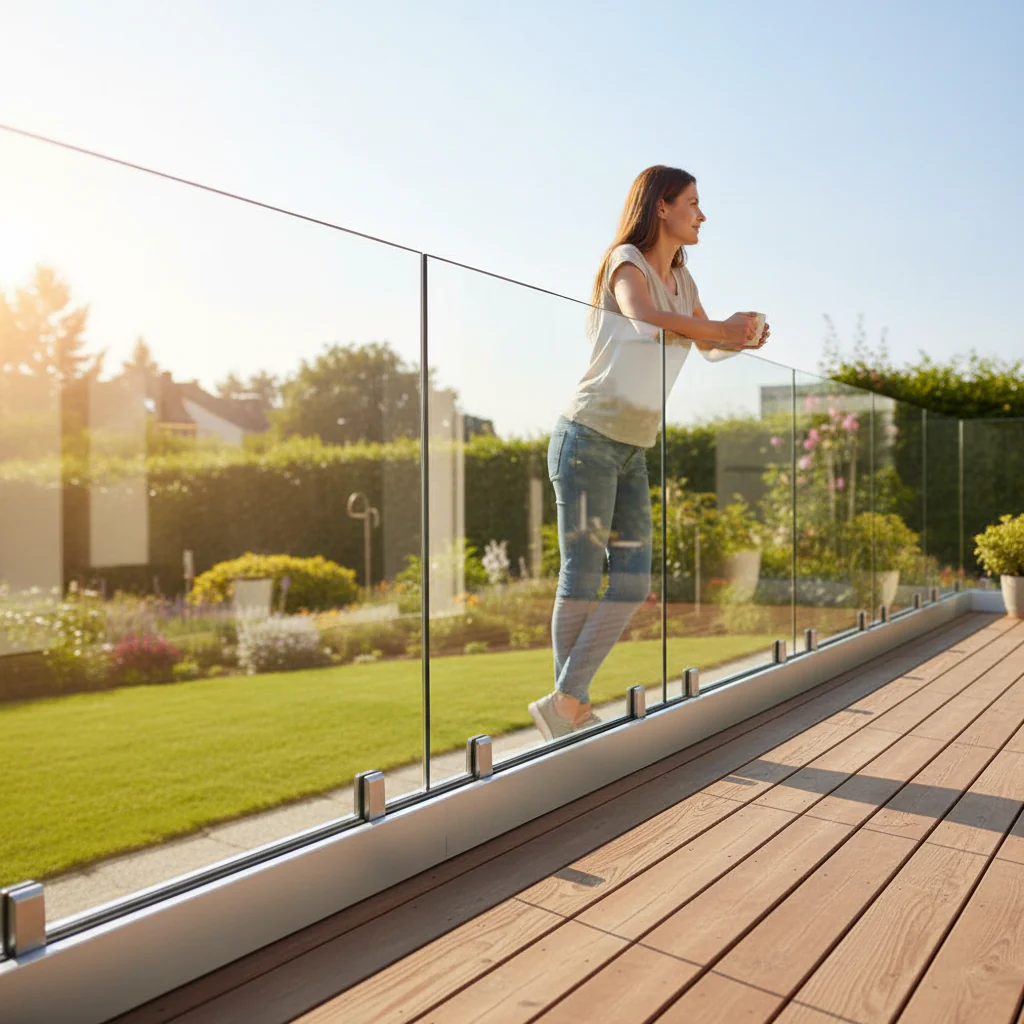Premium Adjustable Aluminium Channel Glass Kit for 21.52mm Glass Panels - 5000mm Length with Innovative Adjustment System