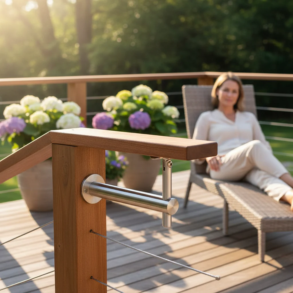 Premium Adjustable Handrail Tube Bracket for 42.4mm Tubes - Heavy Duty Construction and Versatile Design - Image 2