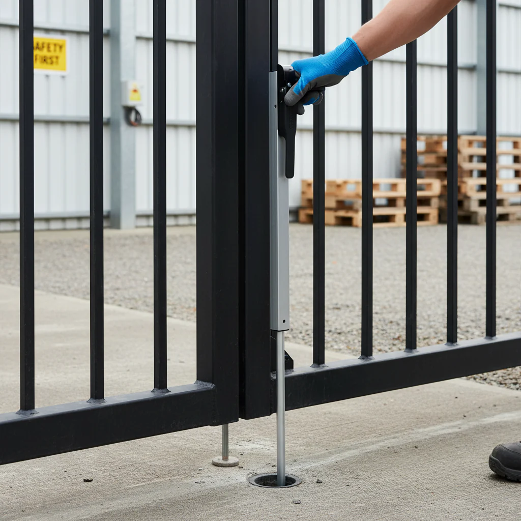 Premium Aluminium Drop Bolt with Internal Locking Mechanism and Height Adjustability for Enhanced Security