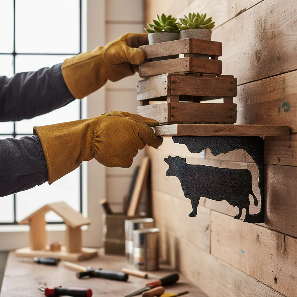 Premium Cow Silhouette Decoration 215 x 185mm - Ideal for Home and Farm Decor - High-Quality Professional Grade for Industrial and Commercial Appli...
