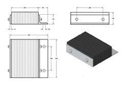 Laminated Rubber Dock Bumper - 300 x 320 x 105mm - Image 5