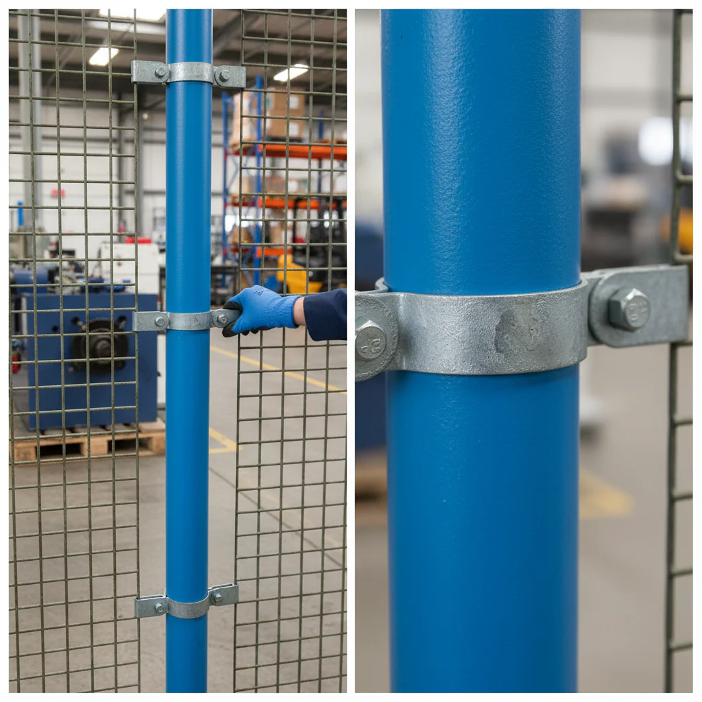 Premium Double Mesh Infill Panel Clip for 42.4mm Tube - Heavy Duty Retaining Solution for Wire Mesh Panels