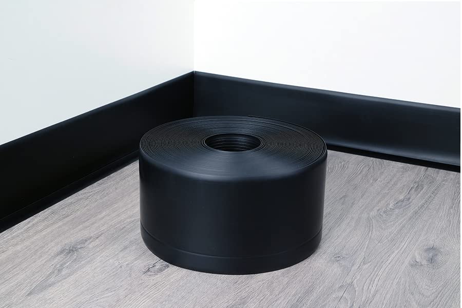 10M Flexible PVC Skirting Board 100x25mm for Bathroom & Kitchen – Easy Install, Waterproof, Flexible, Various Colours