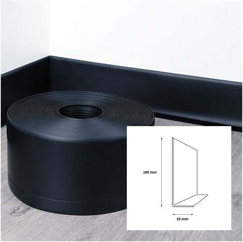 10M Flexible PVC Skirting Board 100x25mm for Bathroom & Kitchen – Easy Install, Waterproof, Flexible, Various Colours - Image 6