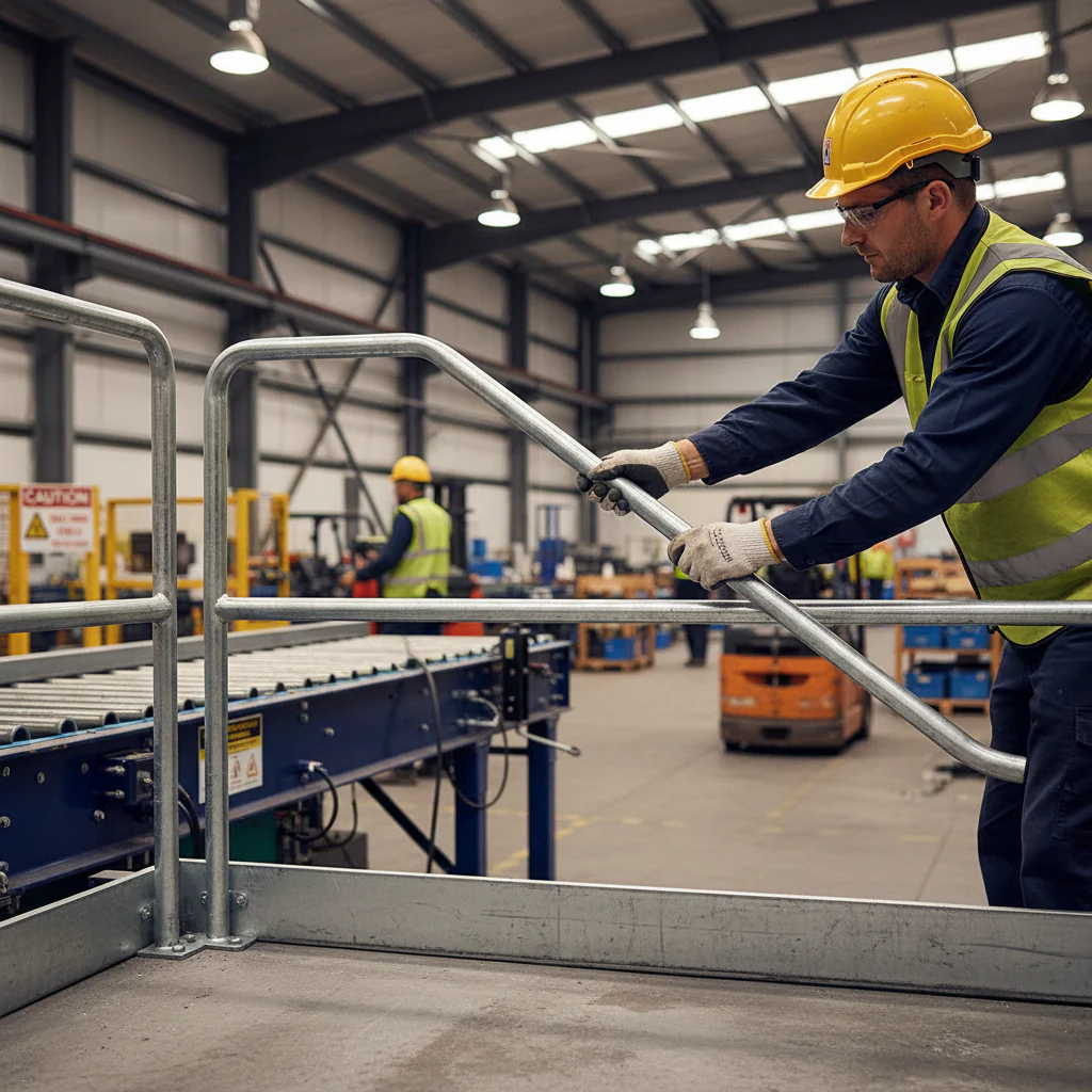 Premium Galvanised Modular Rail 38 Degree Ramp Bend for 34mm Tube - Heavy Duty and Durable Design