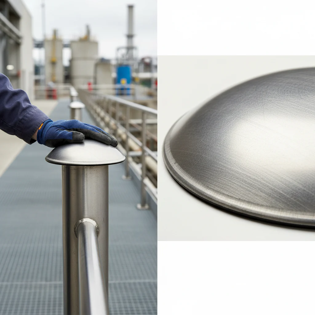 Premium Handrail Cap End for 76.1mm Tube - Durable and High-Performance Accessory