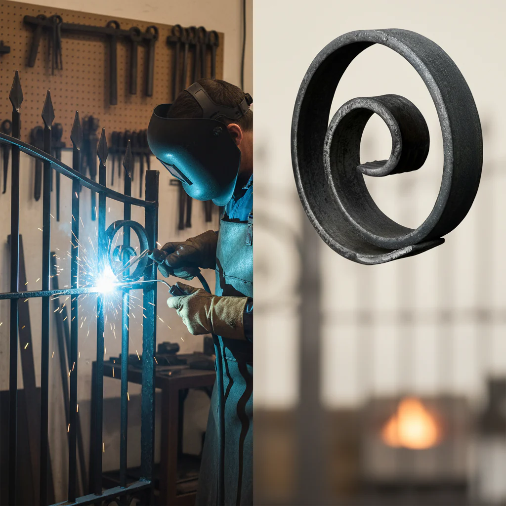 Professional Heavy Duty 100mm Diameter Ring 20 x 6mm Fishtail Forged for Industrial Applications