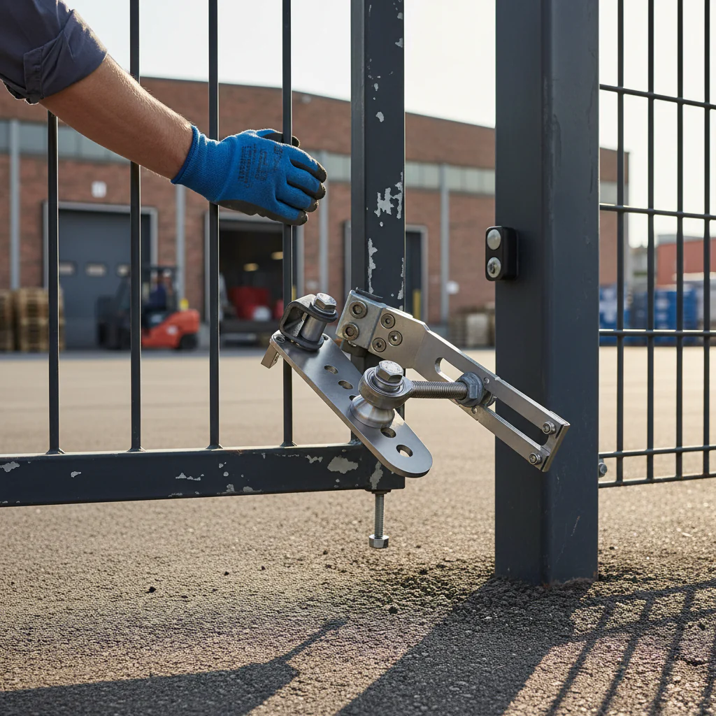 Premium Heavy Duty 180° Hinge Set for Sloped Driveways with Adjustable Angle and Stainless Steel Components