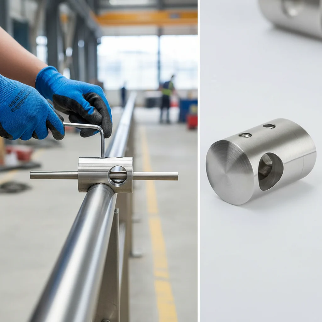 Premium Heavy Duty Bar Holder with 12mm Through Hole for 48.3mm Tube - 316 Stainless Steel with Satin Finish