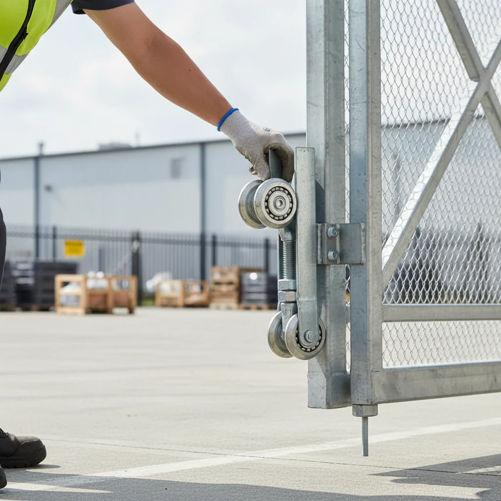 Premium Heavy Duty Double Trolley Gate Wheel Carriage with Galvanised Steel Construction and 44mm Diameter Wheels
