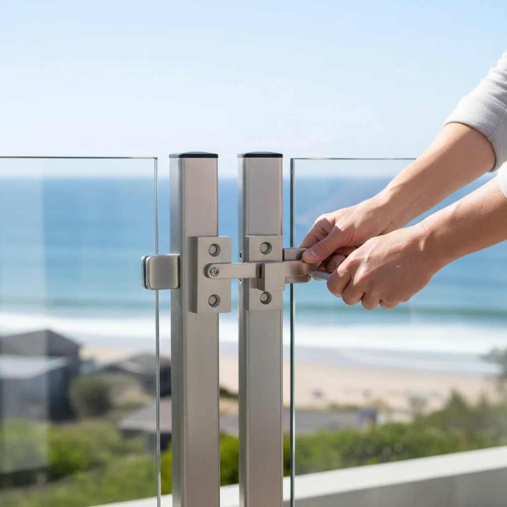 Premium Heavy Duty Gate Latch for 42.4mm Tube - Durable Stainless Steel Construction for Enhanced Security - Image 2