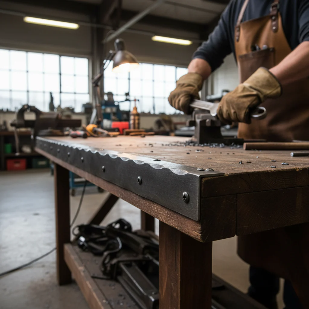Premium Heavy Duty 25 x 8mm Hammered Edge Steel Bar, 3m Length for Industrial Applications - Image 2