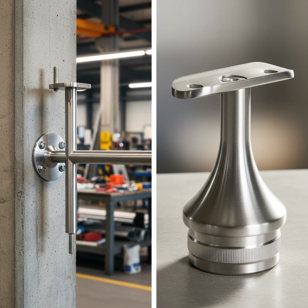 Premium Heavy Duty Rail Support for 42.4mm Tube - Durable 304 Stainless Steel Construction