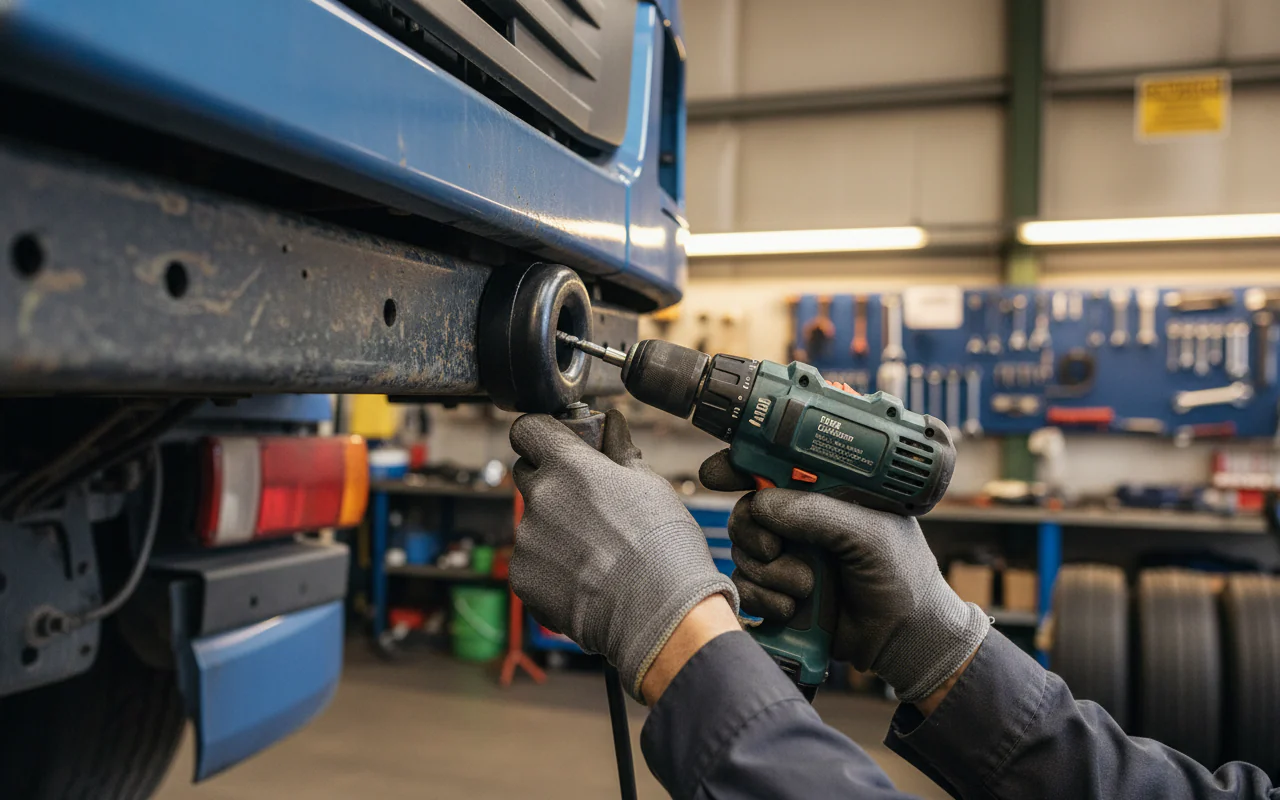 Premium Heavy Duty Rubber HGV Bumper 65 x 25 mm for Vehicle Protection - High-Quality Professional Grade for Industrial and Commercial Applications