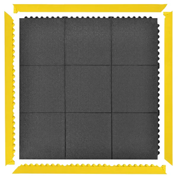 Heavy-Duty Interlocking Rubber Playground Mats – Black, 36" x 36" x 16mm – Non-Slip, Shock-Absorbing, Safety Flooring - Image 2
