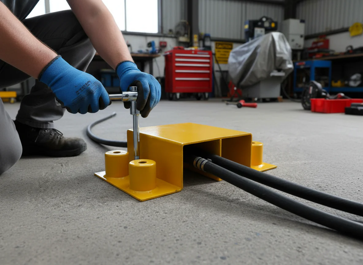 Premium Heavy Duty Steel Cable Protection Ramp for Hoses - Accommodates 2 x 170mm Hoses with 44 Tonnes Load Capacity