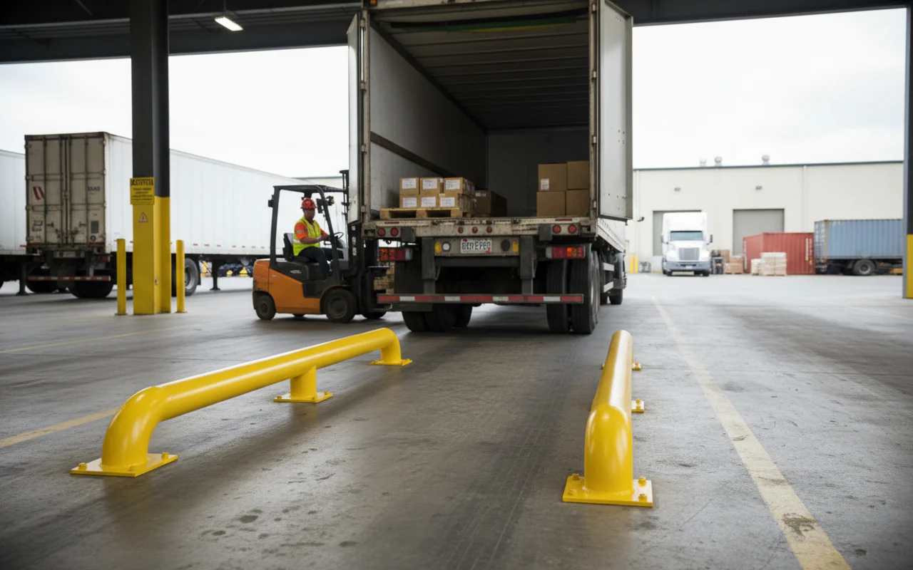 Premium Heavy Duty Steel Wheel Guide 2070 x 600 x 365 mm for Enhanced Loading Dock Efficiency - Image 2