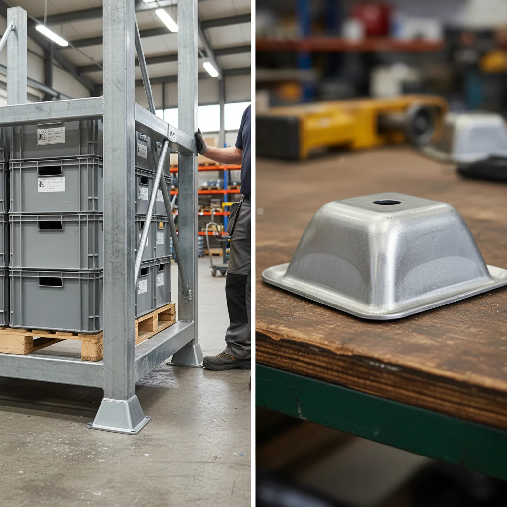 Premium Heavy Duty Stillage Feet with 125mm Square Base for 60mm Box Section - Ideal for Pallet and Stillage Creation