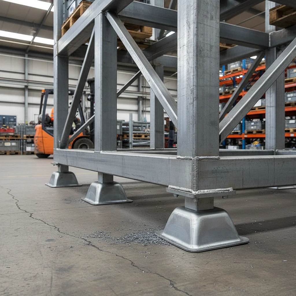 Premium Heavy Duty Stillage Feet with 125mm Square Base for 60mm Box Section - Ideal for Pallet and Stillage Creation - Image 2