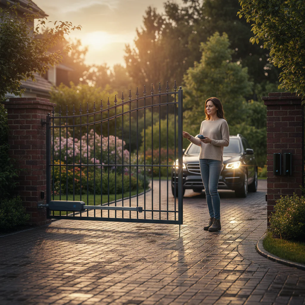 Heavy Duty Electromechanical Swing Gate Automation Kit with Single Arm and 230v Control for Easy Installation