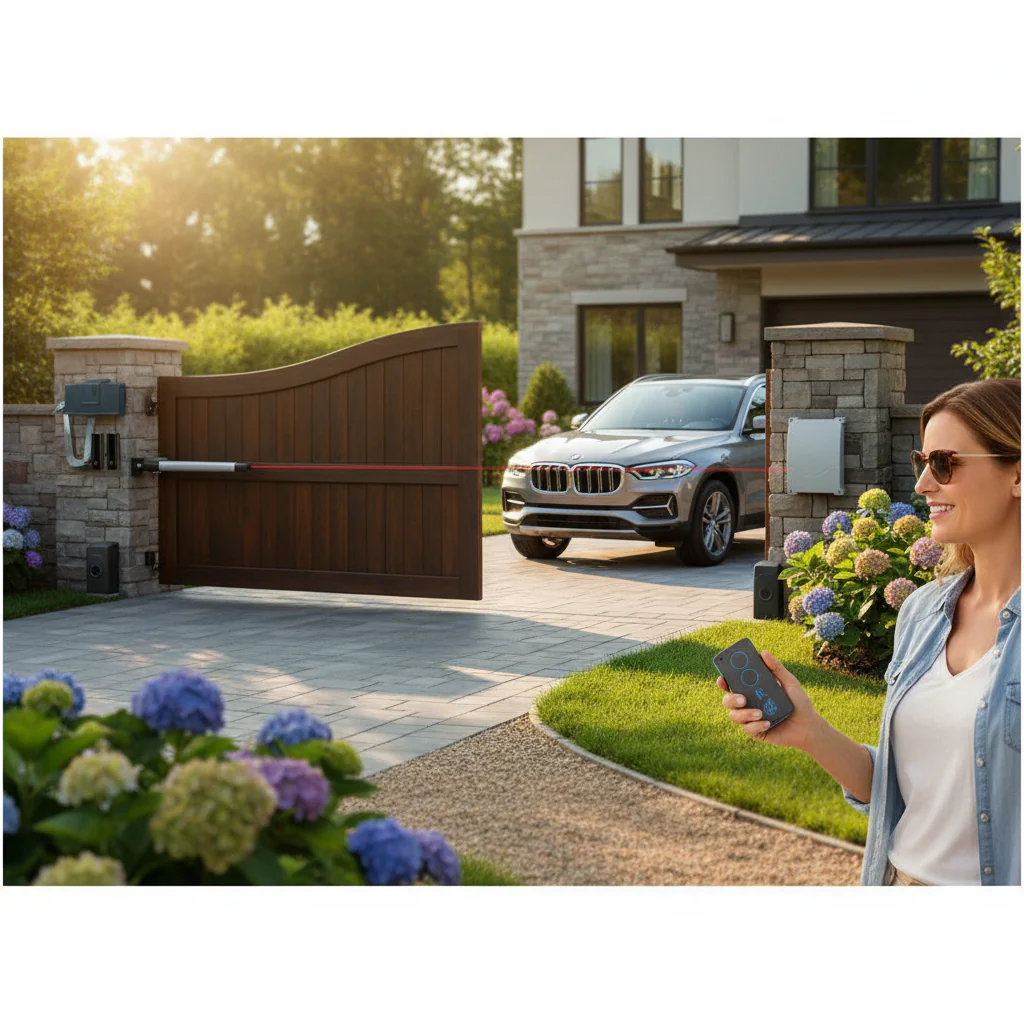 Heavy Duty Electromechanical Swing Gate Automation Kit with Single Arm and 230v Control for Easy Installation - Image 2