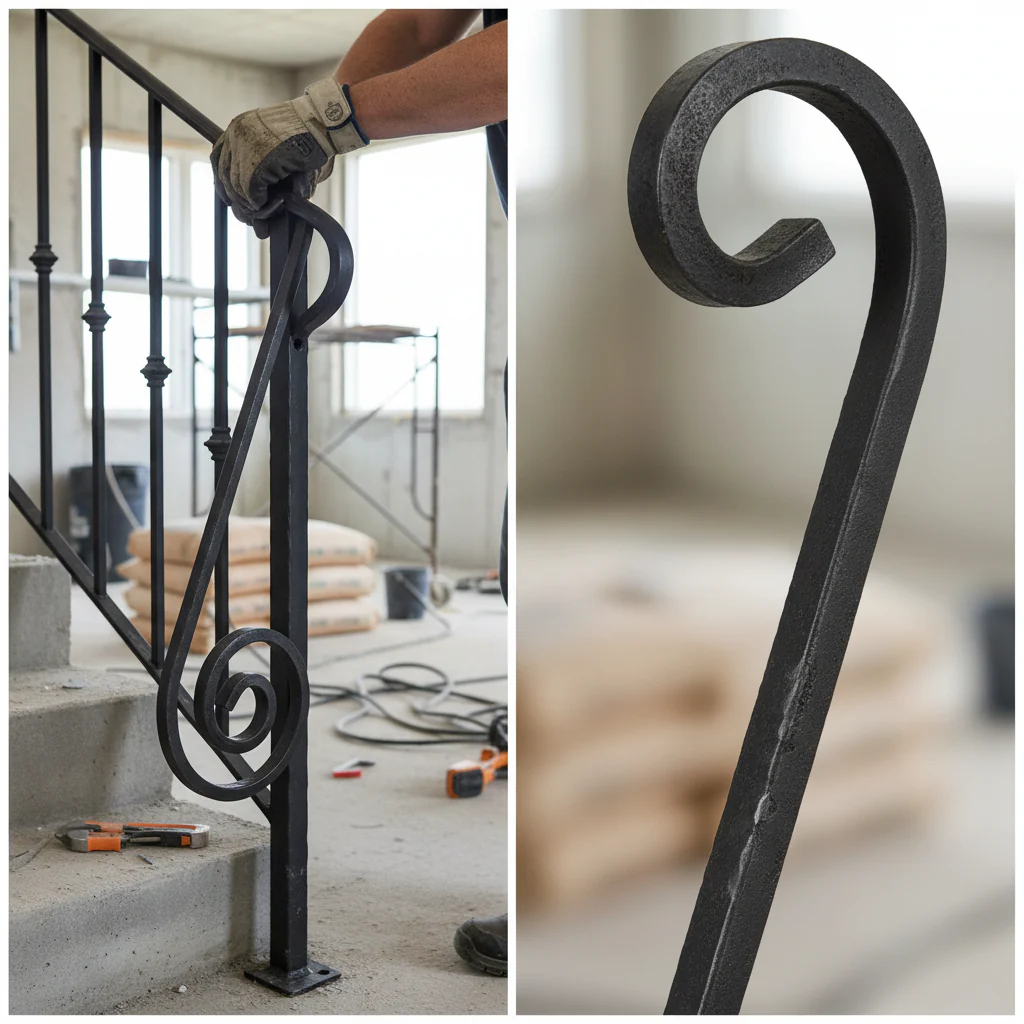 Premium Heavy Duty Uneven S Scroll 100mm x 355mm with 8x8mm Square Bar for Decorative Applications