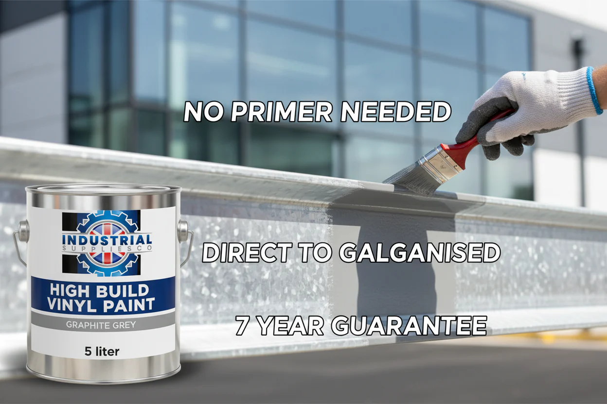 High Build Vinyl Paint 5L | Galvanised Metal Coating - Graphite Grey - Image 2
