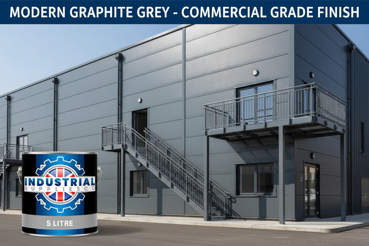 High Build Vinyl Paint 5L | Galvanised Metal Coating - Graphite Grey - Image 3