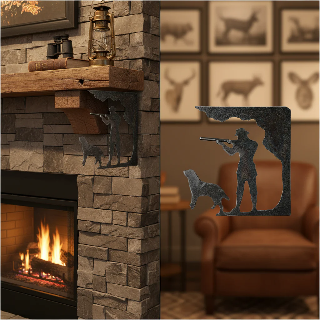 Premium Hunting Man Silhouette 225mm x 210mm for Outdoor Decor and Art Projects - High-Quality Professional Grade for Industrial and Commercial App...