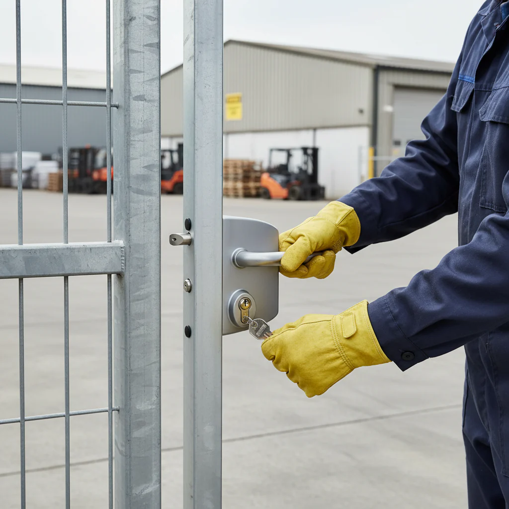 Premium Industrial Gate Lock with Stainless Steel Mechanism and Adjustable Bolt for 30-50mm Box Section - Image 2