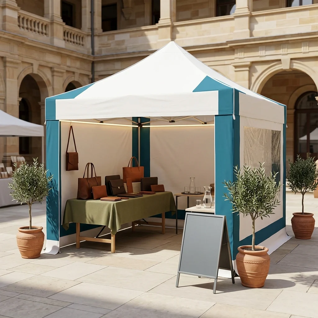 Industrial Heavy Duty Pop-Up Gazebo 3m x 3m – 58mm Aluminium Frame – Waterproof PVC Coated Canopy – Wind Resistant Commercial Shelter