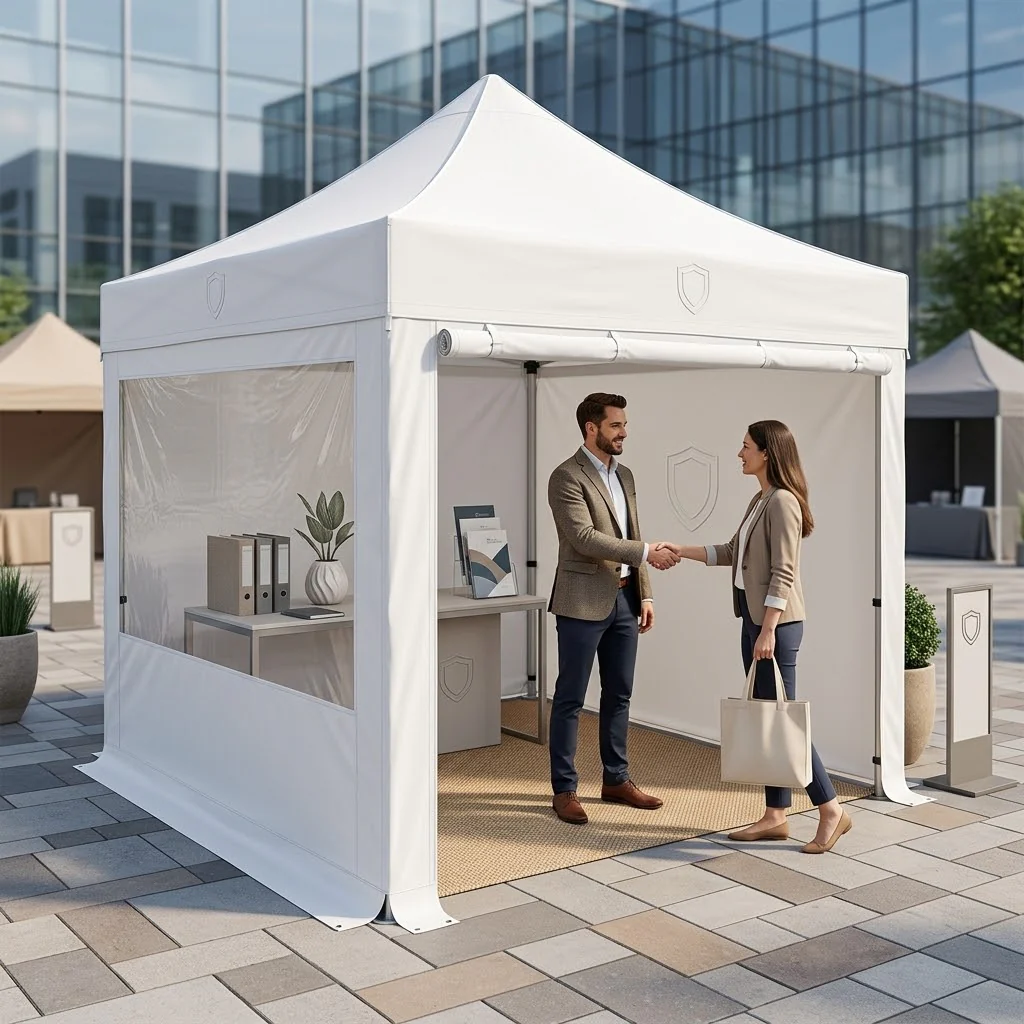 Industrial Heavy Duty Pop-Up Gazebo 3m x 3m – 58mm Aluminium Frame – Waterproof PVC Coated Canopy – Wind Resistant Commercial Shelter - Image 2