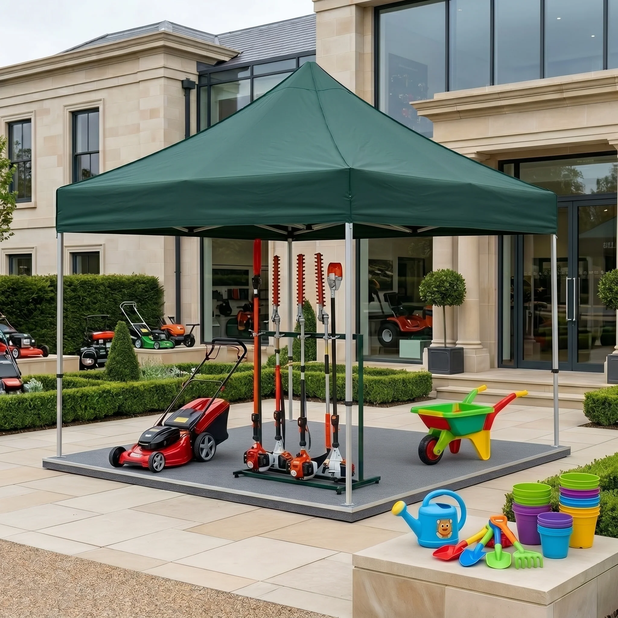Industrial Heavy Duty Pop-Up Gazebo 3m x 3m – 58mm Aluminium Frame – Waterproof PVC Coated Canopy – Wind Resistant Commercial Shelter - Image 3